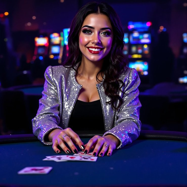 Meja Asia Gaming live-dealer dengan dealer profesional di studio kaptenslot