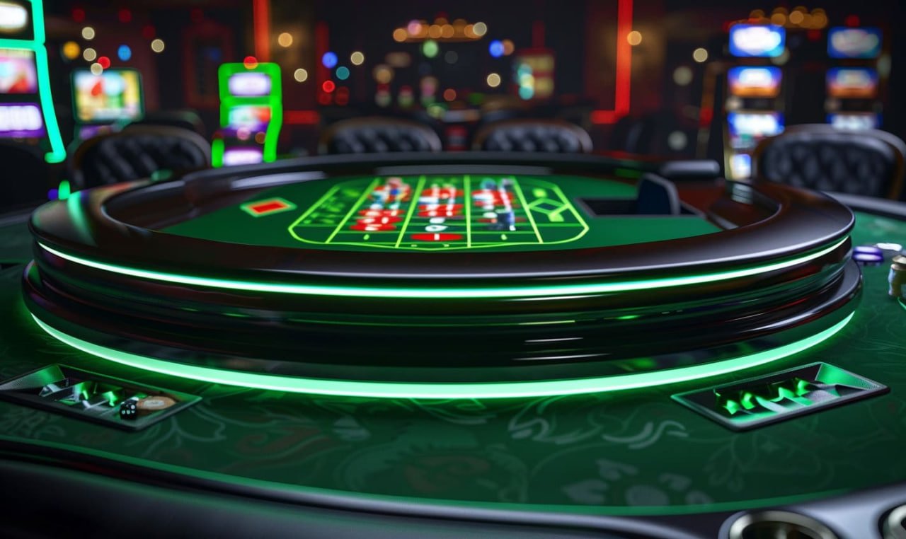 Studio live dealer kaptenslot dengan multiple camera setup dan display HD untuk permainan roulette langsung